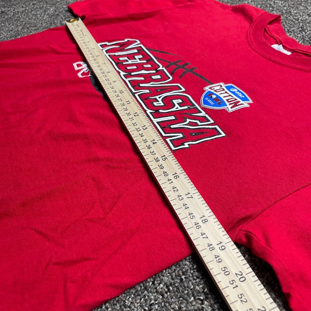 Vintage Jerzees Nebraska Huskers 2007 Cotton Bowl T-Shirt Red Mens Medium - Picture 5 of 6